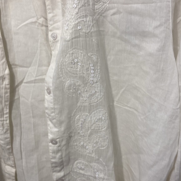 Final price accepted White sequin white shirt - Picture 3 of 8
